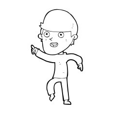 cartoon happy man N668