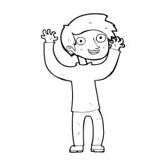 cartoon happy man N669