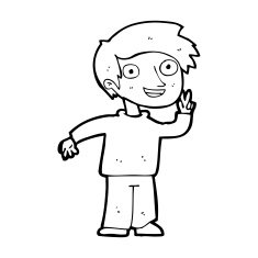 cartoon boy posing for photo N13