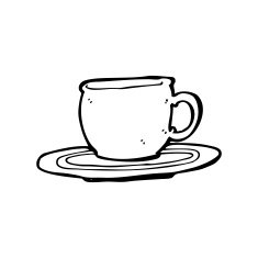 cartoon tea cup N44