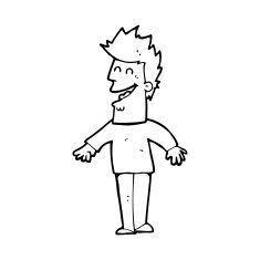 cartoon happy man N670