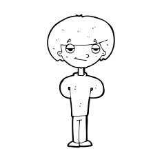 cartoon happy man N671