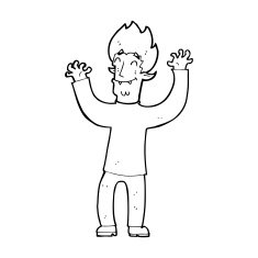 cartoon happy vampire man N41