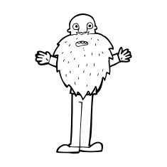 cartoon bearded old man N52