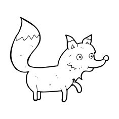 cartoon wolf cub N22