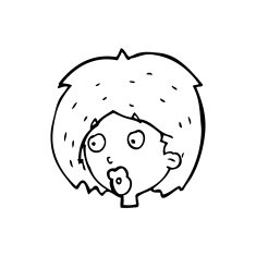 cartoon woman looking N15