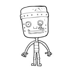 cartoon funny robot N117