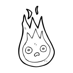 cartoon friendly fireball N25