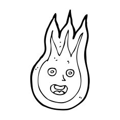 cartoon friendly fireball N26