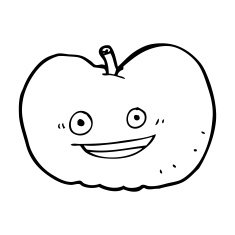 Cartoon Apple N186