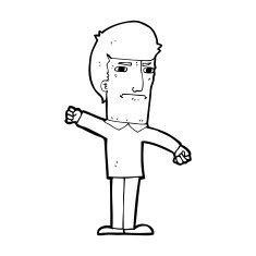 cartoon angry man N147