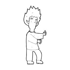 cartoon vampire man N156