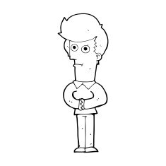 cartoon man staring N15
