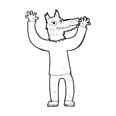 cartoon wolf man N82