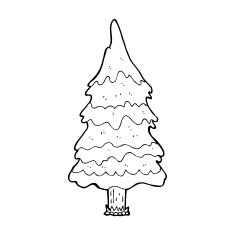 cartoon snowy tree N14