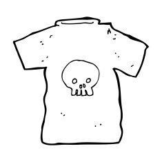 cartoon skull tee N20