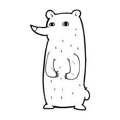 funny cartoon bear N93