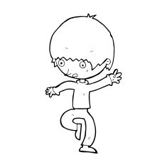 cartoon panicking man N28