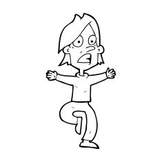 cartoon panicking man N29