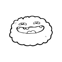 happy cartoon cloud N43