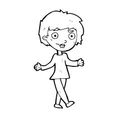 cartoon confused woman N151