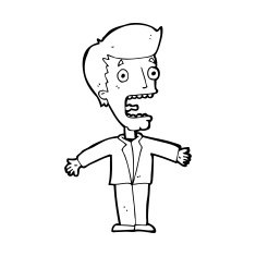 Cartoon screaming man N27 free image download