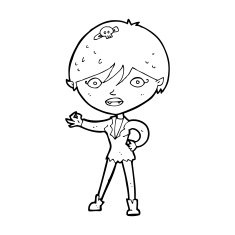 Cartoon Vampire Girl N331