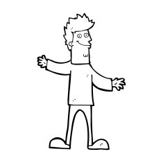 cartoon happy man N674
