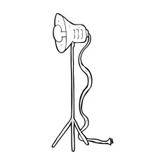 cartoon studio lamp shining N14
