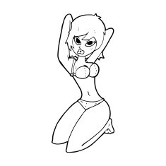 cartoon sexy woman posing N14