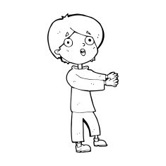 cartoon shocked boy N43