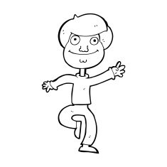cartoon dancing man N81