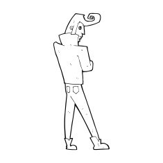 cartoon cool guy N26