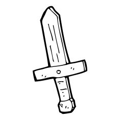 cartoon wooden sword N17