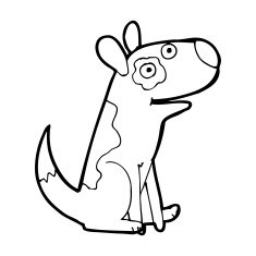 cartoon happy dog N107
