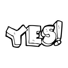 cartoon yes symbol N14