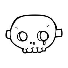 cartoon skull mask N29