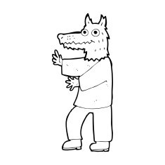 cartoon funny werewolf N27