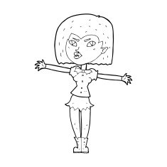 Cartoon Vampire Girl N335