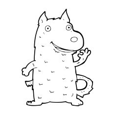 cartoon happy dog N108