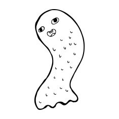 funny cartoon ghost N122