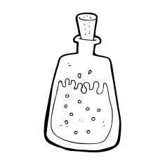 cartoon old ink pot N10