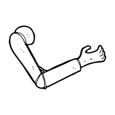 cartoon prosthetic arm N13