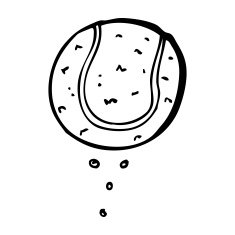 Cartoon Tennis Ball N39