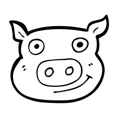 Cartoon Pig Face N15
