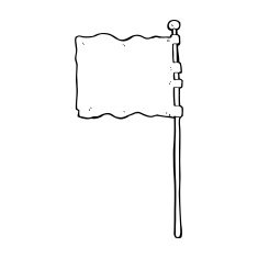 cartoon waving flag N23