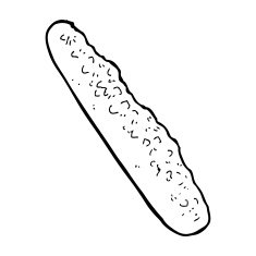 cartoon baguette N17