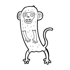 cartoon crazy monkey N25