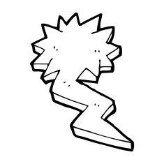 cartoon lightning bolt symbol N30