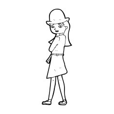 Cartoon Female Spy N43